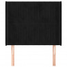Cabecero con orejas de terciopelo negro 103x16x118/128 cm 3