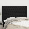 Cabeceira de cama c/ abas tecido 147x16x118/128 cm preto 1