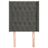 Cabeceira cama c/ abas veludo 83x16x118/128 cm cinzento-escuro 3