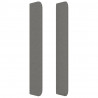 Cabeceira cama c/ abas tecido 203x16x118/128 cm cinzento-escuro 4