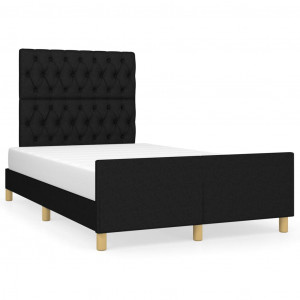 Estrutura de cama sem colchão 120x200 cm tecido preto H