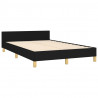 Estrutura de cama sem colchão 120x200 cm tecido preto 5