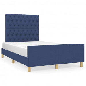 Estrutura de cama sem colchão 120x200 cm tecido azul H