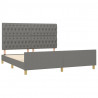 Estrutura de cama sem colchão 180x200 cm tecido cinzento-escuro 4