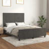 Estructura cama con cabecero terciopelo gris oscuro 140x200 cm 1