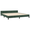 Estructura cama con cabecero terciopelo verde oscuro 160x200 cm 5