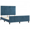 Estructura cama con cabecero terciopelo azul oscuro 140x200 cm 4