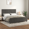 Estructura cama con cabecero terciopelo gris oscuro 160x200 cm 1