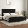 Estructura de cama con cabecero de terciopelo negro 160x200 cm 1