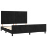 Estrutura de cama sem colchão 160x200 cm veludo preto 4
