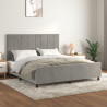 Estructura de cama con cabecero terciopelo gris claro 180x200cm 1