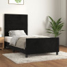 Estrutura de cama sem colchão 100x200 cm veludo preto 1