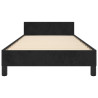 Estrutura de cama sem colchão 100x200 cm veludo preto 5