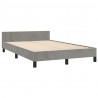 Estrutura de cama sem colchão 120x200 cm veludo cinzento-claro 5