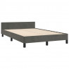 Estructura cama con cabecero terciopelo gris oscuro 120x200 cm 5
