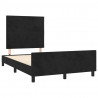 Estrutura de cama sem colchão 120x200 cm veludo preto 4