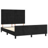 Estructura de cama con cabecero de terciopelo negro 140x200 cm 4