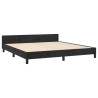 Estructura de cama con cabecero de terciopelo negro 160x200 cm 5