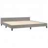 Estrutura de cama sem colchão 200x200 cm veludo cinzento-claro 5