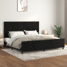 Estrutura de cama sem colchão 200x200 cm veludo preto 1