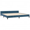 Estrutura de cama sem colchão 200x200 cm veludo azul-escuro 5