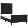 Estructura de cama con cabecero de terciopelo negro 80x200 cm 4