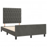 Estrutura de cama sem colchão 120x200 cm veludo cinzento-escuro 4