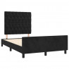 Estructura de cama con cabecero de terciopelo negro 120x200 cm 4