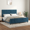 Estructura cama con cabecero terciopelo azul oscuro 180x200 cm 1