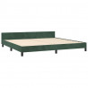 Estrutura de cama sem colchão 200x200 cm veludo verde-escuro 5