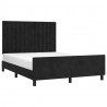 Estructura de cama con cabecero de terciopelo negro 140x190 cm 3
