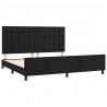 Estructura de cama con cabecero de terciopelo negro 200x200 cm 4