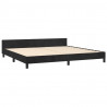 Estrutura de cama sem colchão 200x200 cm veludo preto 5