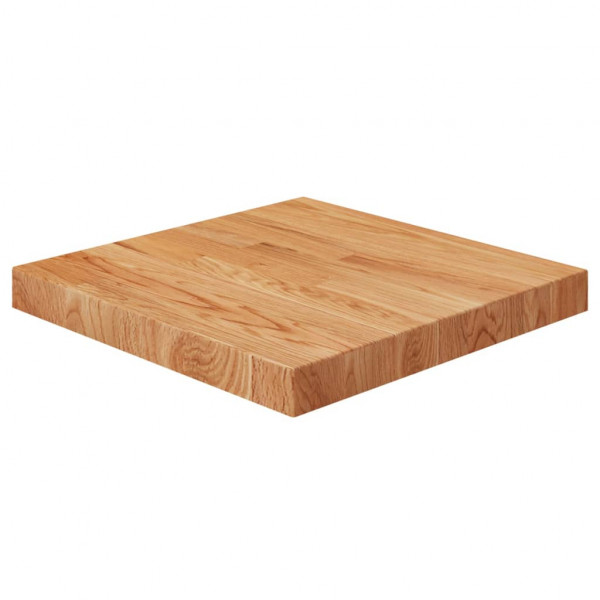 Tablero de mesa cuadrada madera roble marrón claro 40x40x4 cm D
