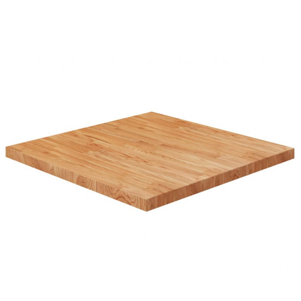 Tablero de mesa cuadrada madera roble marrón claro 80x80x4 cm D