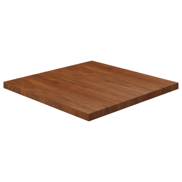Tablero de mesa cuadrada madera roble marrón oscuro 80x80x4 cm D