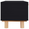 Mesa de centro madera contrachapada y de pino negro 80x40x30 cm 5