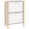Mueble zapatero madera contrachapada blanco 57.5x33x80 cm 2