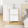 Mueble zapatero madera contrachapada blanco 57.5x33x80 cm 3