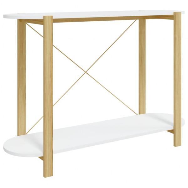 Mesa consola 110x38x75 cm derivados de madeira branco M 2