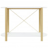 Mesa consola de madera contrachapada blanco 110x38x75 cm 5