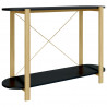 Mesa consola de madera contrachapada negro 110x38x75 cm 2