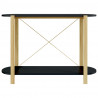 Mesa consola de madera contrachapada negro 110x38x75 cm 5