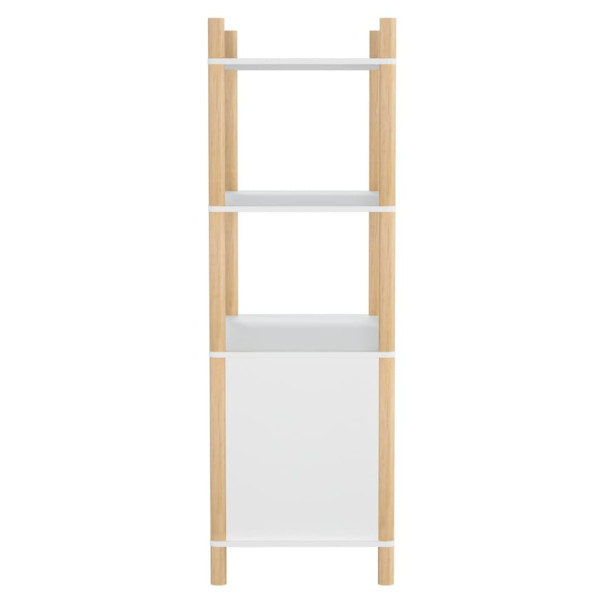 Aparador alto madera contrachapada blanco 80x40x121 cm M 4