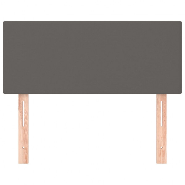 Cabeceira de cama couro artificial 100x5x78/88 cm cinzento M 3