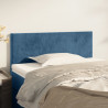 Cabeceira de cama veludo 100x5x78/88 cm azul-escuro 1