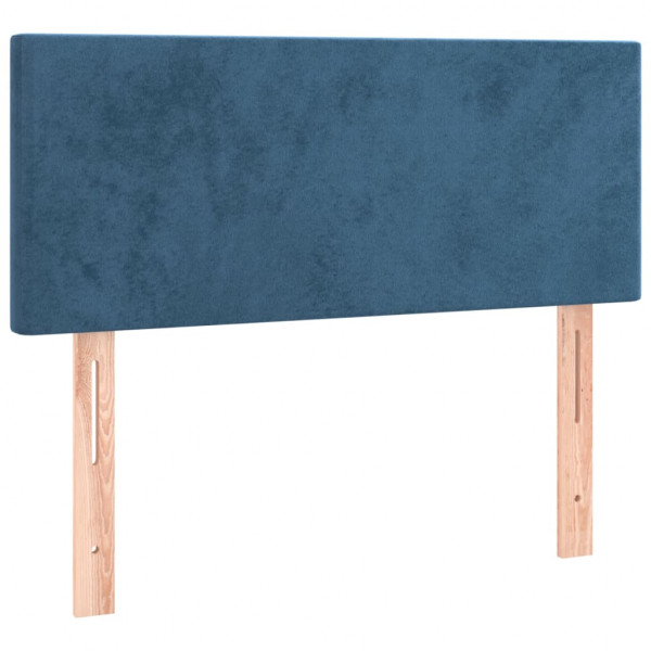 Cabeceira de cama veludo 100x5x78/88 cm azul-escuro M 2