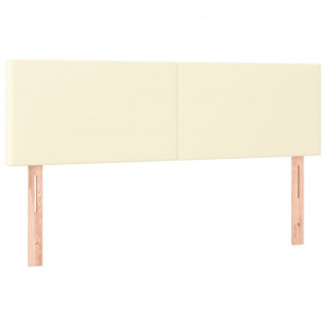 Cabeceira de cama 2 pcs couro artificial 72x5x78/88 cm creme H