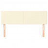 Cabeceira de cama 2 pcs couro artificial 72x5x78/88 cm creme 3