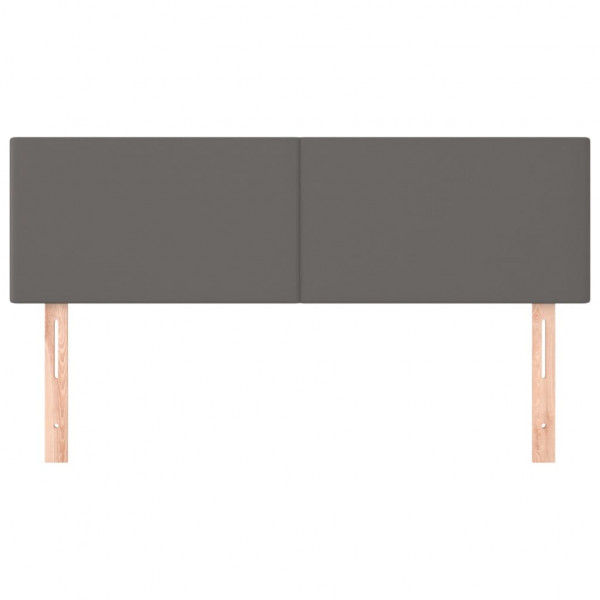 Cabeceira de cama 2 pcs couro artificial 72x5x78/88 cm cinzento M 3